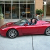 Kevin and Debbie in Scott's TESLA! What an amazing car!